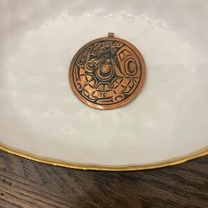 Copper Pendant with Intricate Design